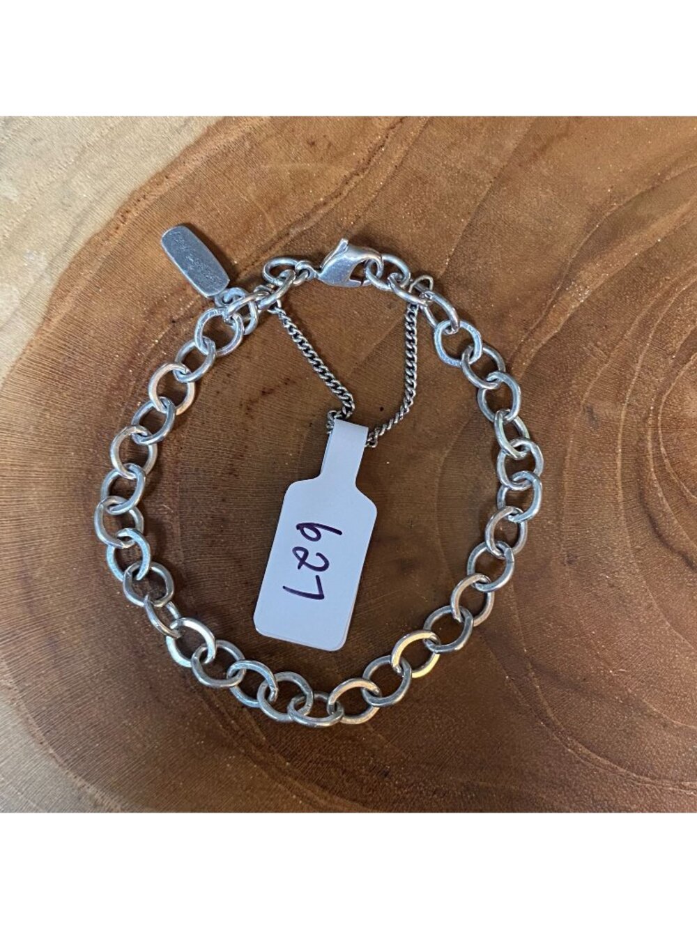 James Avery Forged Link Charm Bracelet, Size S, Sterling Silver